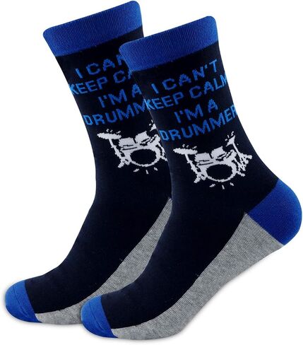 MBMSO 2 Pairs Drummer Socks Drum Socks Funny Drummer Gifts I can’t Keep Calm I’m a Drummer in Saudi Arabia
