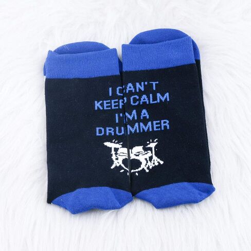 MBMSO 2 Pairs Drummer Socks Drum Socks Funny Drummer Gifts I can’t Keep Calm I’m a Drummer in Saudi Arabia