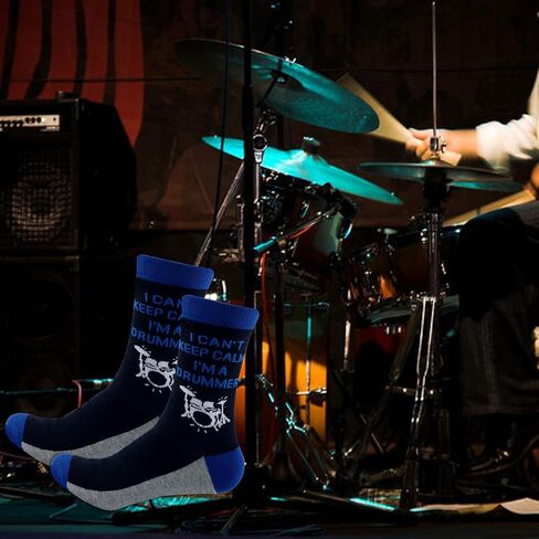 MBMSO 2 Pairs Drummer Socks Drum Socks Funny Drummer Gifts I can’t Keep Calm I’m a Drummer in Saudi Arabia