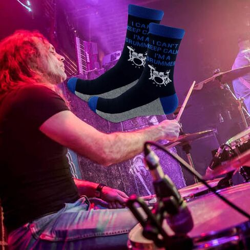 MBMSO 2 Pairs Drummer Socks Drum Socks Funny Drummer Gifts I can’t Keep Calm I’m a Drummer in Saudi Arabia