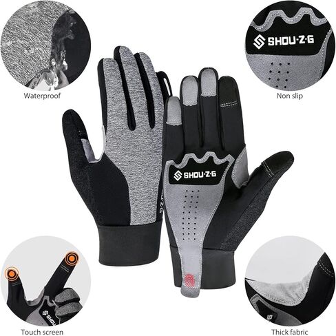 Adoric Winter Gloves for Men and Women - Warm Glove for Cold Weather, Thermal Gloves with Touch Screen Finger for Workout, Running, Cycling, Bike in Kuwait