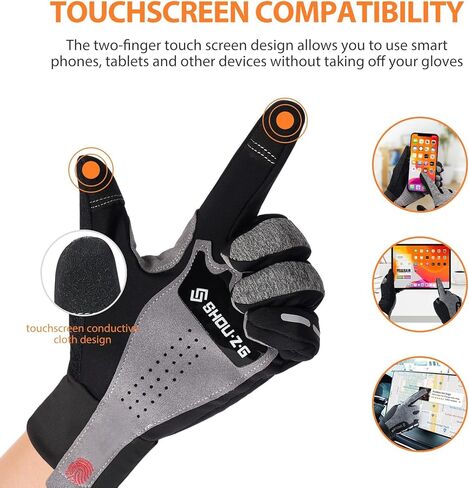 Adoric Winter Gloves for Men and Women - Warm Glove for Cold Weather, Thermal Gloves with Touch Screen Finger for Workout, Running, Cycling, Bike in Kuwait
