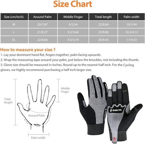 Adoric Winter Gloves for Men and Women - Warm Glove for Cold Weather, Thermal Gloves with Touch Screen Finger for Workout, Running, Cycling, Bike in Kuwait