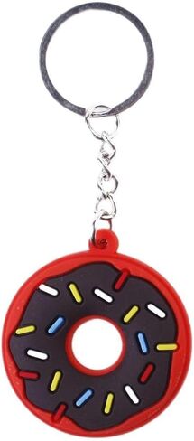 tenghong2021 Fun Cute Donut Keychain for Girl Woman Birthday Gift Theme Decorations Party Favors Purse Car Accessories (Purple) in Kuwait