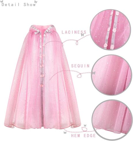 زي الأميرة الرؤوس للفتيات، عباءة الهالوين ميو البراقة لهدايا المهرجانات للفتيات in Kuwait