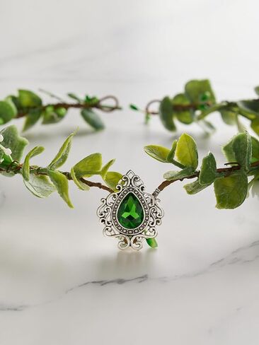 تيجان أوراق الجنية من SWEETV للنساء Elven الأميرة تيارا زهرة قزم خوذة لأزياء الهالوين التأثيرية التقطت الصور لحفلات الزفاف in Kuwait