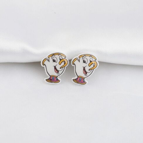 أقراط متدلية من فيلم بيوتي بيست مستوحاة من السيدة بوتس وتشيب، أقراط خيالية لها in Kuwait