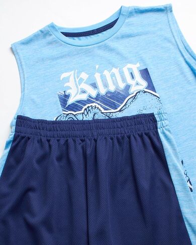 طقم شورت رياضي للأولاد من Pro Athlete - 4 قطع تي شيرت جاف وشورت رياضي (4-16) in Kuwait