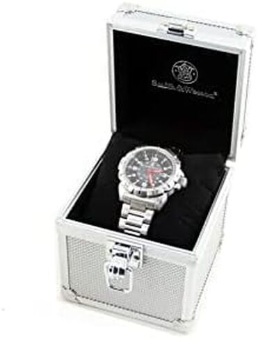 Smith & Wesson Men's Emissary Swiss Tritium H3 Watch with Tactical Heavy Duty Stainless-Steel Case and Band, Rotating Bezel, Durable Military Watch, Tactical Tough, Quartz Japanese Movement in Kuwait
