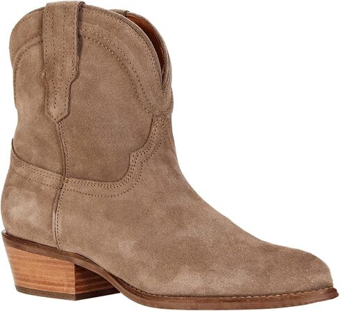 LEHOOR النساء كاوبوي أحذية الكاحل الغربية أشار تو كعب منخفض مكدس راعية البقر الجوارب الخامس قطع خمر ترهل كتلة مكتنزة كعب الانزلاق على فستان قصير الأحذية in Kuwait