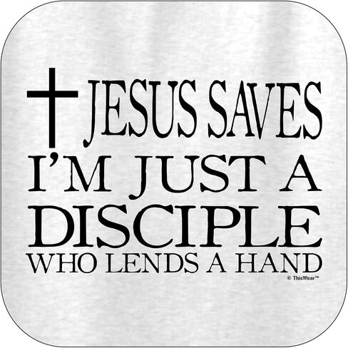 Jesus Saves I'm Just A Disciple Religious Christian Long Sleeve Front Pocket Hoodie Sweatshirt in Saudi Arabia