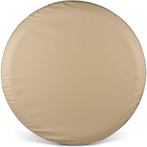 Spare Tire Cover, Beige Wheel Cover Waterproof PVC Leather Dust-Proof Universal Fit for Jeep, Trailer, RV, SUV and Camper (14 Inch)