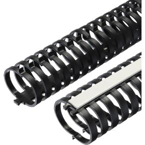 MECCANIXITY 2pcs 20" Cable Raceway 20mm Dia Cord Cover Hider Cable Management Wire Channel with Self Adhesive, Buckle & Scale, Black