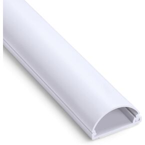 Cord Hider 17in, Cable Hider for 2-4 Cords, Cord Covers for Wires on Wall, Wire Covers for Cords Wall Mount TV, Cable Cover Wall Wire Hider for Cords, Cable Raceway White W1.4in x H0.7in