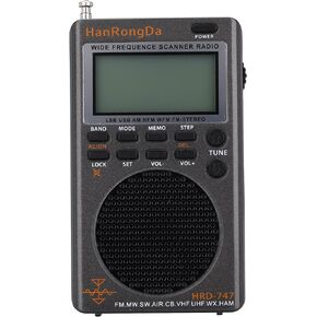 ZHIWHIS FM/MW/SW/AIR/CB/VHF (UHF) /UBD/WX/HAM أجهزة راديو ماسحة ضوئية واسعة التردد مع مؤقت للنوم ووظيفة الإعداد المسبق، قابلة لإعادة الشحن HRD-747 in Kuwait