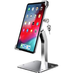 Anti Theft Tablet Kiosk Stand for 9"-14" Tablet, woleyi Security iPad Desk Floor stand, Heavy Duty Tablet POS Display Mount with Lock and Key, Compatible iPad Pro 12.9/Air, Surface Pro/Go, Galaxy Tabs
