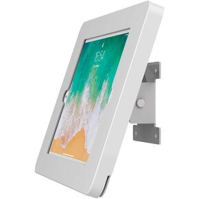 iPad Wall Mount, Fits iPad 5th, iPad 6th, iPad Pro 9.7", iPad Air 1/2, Key Lock Security, Metal, White, BSW101W