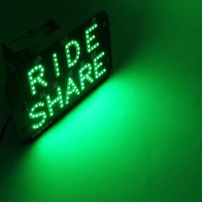 APP Rides LED Car Sign APP Rides Accessories – 7.5" x 4.25" – 6ft. USB Cable | Car Accessories Interior/Taxi Light(APP Rides Green) in Kuwait