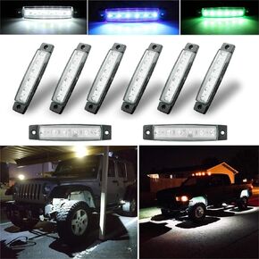 Botepon 8Pcs Led Rock Lights, Strip Lights, Wheel Well Lights, Led Underglow Kit for Golf Cart, Jeep Wrangler, RZR, Offroad, F150, F250, Snowmobile (Blue)