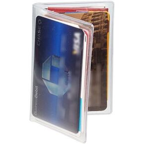 uGems® 6 Wallets Credit Card Protector Folding Sleeve Clear 12 mil (6)