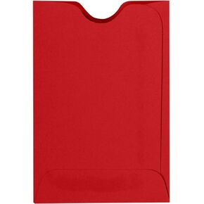 LUXPaper Credit Card Sleeves | 2 3/8" x 3 1/2" | Ruby Red | 80lb. Text | 50 Qty