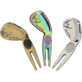 3PCS Golf Divot Repair Tool with Sand Wedge Design, Divot Fork with Eagle Pattern, 3-in-1 Golf Multitool, Ball Marker and Cleaning Dirt in The Club Groove, Best Gift for Golf Lover in Kuwait