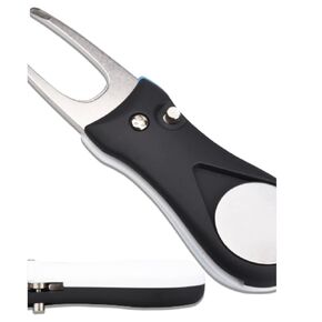 Golf Repair Tool Stainless Steel Foldable, Golf Divot Repair Tool Stainless Steel with Detachable Golf Ball Marker Pop-up Button