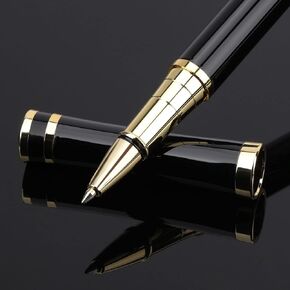cheericome Luxury Ballpoint Pen - Professional Pen, Executive Pen, Journal Pen, Perfect for Silky Smooth Writing, with Gift Box, Nice Pen for Men and Women, 2 Extra 0.5mm Black Refills - White