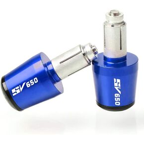 22mm 7/8" Motorcycle Handlebar Plugs Grip End Caps, Fit with SUZUKI SV650 SV 650 SV650A SV650X SV650S (Blue)