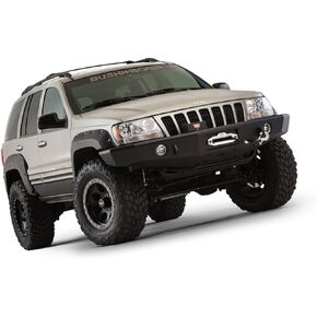 Bushwacker Jeep Cutout Pocket/Rivet Style Front & Rear Fender Flares | 4-Piece Set, Black, Textured Finish | 10926-07 | Fits 1999-2004 Jeep Grand Cherokee