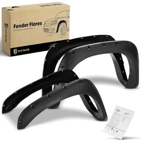 YHTAUTO Wheel Fender Flares Cover Fits 2002-2008 Dodge Ram 1500, 2003-2009 Ram 2500/3500 Fleetside Only, Front & Rear Paintable Wheel Cover Protector Pocket Bolt Riveted Style, Textured Black in Kuwait