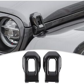 CheroCar for Jeep Hood Lock Latches Cover Catch Brackets Cover External Accessories Decoration Stickers for 2018-2021 Jeep Wrangler JL JLU & 2020-2021 Gladiator JT (Red)