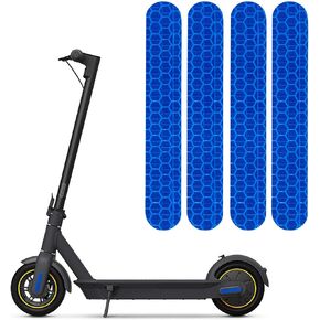 TOMALL Self-Adhesive Night Reflective Stickers Waterproof Warning Strip Compatible with Ninebot Max G30 Electric Scooter Decoration Accessories