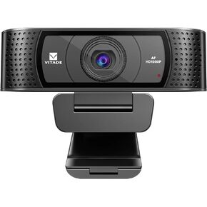 Vitade HD Webcam 1080P with Microphone & Cover Slide, 928A Pro USB Computer Web Camera Video Cam for Streaming Gaming Conferencing Mac Windows PC Laptop Desktop