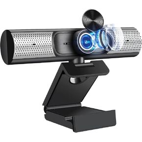 Webcam with Microphone and Speaker, 1080P Web Camera for Desktop Computer Laptop, USB Plug and Play, Pro Streaming Webcam for Recording, Calling, Conferencing, Gaming, Not Include Tripod