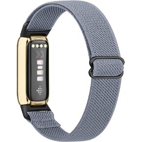 Meliya Band Compatible with Fitbit Luxe Bands for Women Men, Soft Elastic Nylon Wristband Replacement Sport Strap for Fitbit Luxe Fitness Tracker