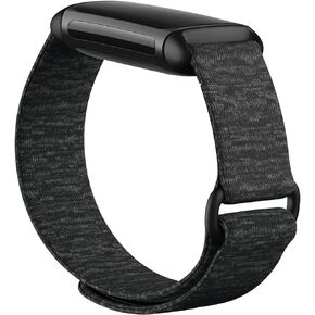 Fitbit Charge 5 Hook & Loop Accessory Band, Official Product, Charcoal, Small