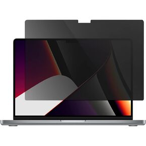 Privacy Screen Protector for MacBook Pro 16 Inch 2023 A2780 M2 2022 2021 A2485 M1 Pro/Max, Anti-Spy Tempered Glass Tinted Screen Film Guard for MacBook Pro 16" A2780 A2485 with Touch ID
