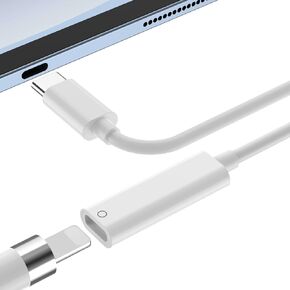 Pencil Charger Adapter for Apple Pencil 1st Generation Pairing for iPad 10th, USB C to Pencil Adapter Specific for iPencil 1st, USB-C to Lightning Pencil Charging Connector Dongle Cable for iPad 10