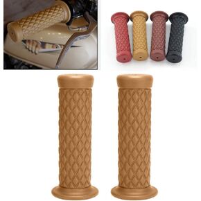 Motorcycle Non Slip Retro Rubber Handlebar Comfortable Handlebar 7/8" 22mm 1" 24mm Rubber Handle Grips