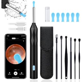 Ear Wax Removal Cleaner with Camera: Favofit Earwax Otoscope with Lights - Endoscope Ear Wax Remover Cleaning for iOS Android