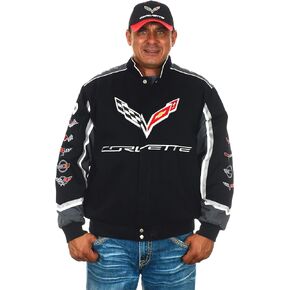 JH DESIGN GROUP Men's Chevy Corvette C7 Embroidered Cotton Twill Jacket