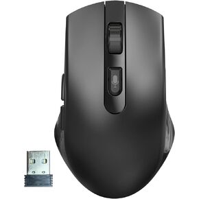 AI Smart Voice Mouse, Ergonomic Computer Mouse, 2.4G Wireless Mouse with USB Receiver, 6 Buttons, 1600-2400 Adjustable DPI, Compatible with Windows, MAC Laptop, Voice Typing Mouse