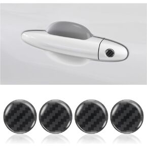 4PCS Car Door Lock Cover Stickers,Carbon Fiber Car Decals Car Door Screw Cover for Car Decorations,Universal Car Door Hole Cover Automotive Exterior Accessories for Car Truck SUV