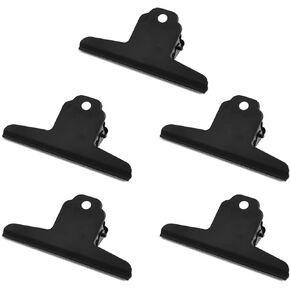 6.3 Inch Large Clips, 5 Pack Stainless Steel File Money Binder Clips, Clamps, Metal Food Bag Paper Clips for Home Office School Supplies (White)