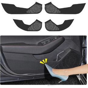 Car Door Anti Kick Pad for Honda Accord 2023 2024 Hybrid Accessories Carbon Fibre Style Leather Sticker Door Sill Protector Cover Edge Guard Side Mat Interior Decoration Dirty Stickers