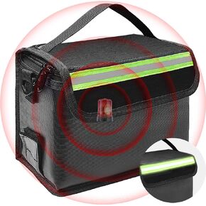 حقيبة بطارية ليبو شحن آمن ومضادة للحريق مع إنذار، حقيبة تخزين بطارية ليبو مرئية في الظلام مع شرائط عاكسة، حقيبة صندوق حماية بطارية ليبو ذات سعة كبيرة in Kuwait