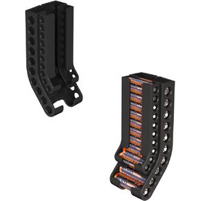 Battery Storage Organizer AA & AAA Combo Small Battery Keeper Wall Holder Battery Dispenser Container First-in First-out