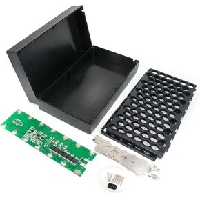 XBERSTAR DIY Battery Storage Box in Series Plastic Batteries Case for 18650 Battery (Black Box)