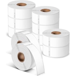 PHOMEMO - ملصقات باركود لعنوان بريدي 30252 LW متوافقة 1-1/8 بوصة × 3-1/2 بوصة بديلة لطابعات Rollo وDYMO Labelwriter 450 و4XL وZebra المكتبية، باللون الأبيض، [10 لفات/3500 ملصق] in Kuwait